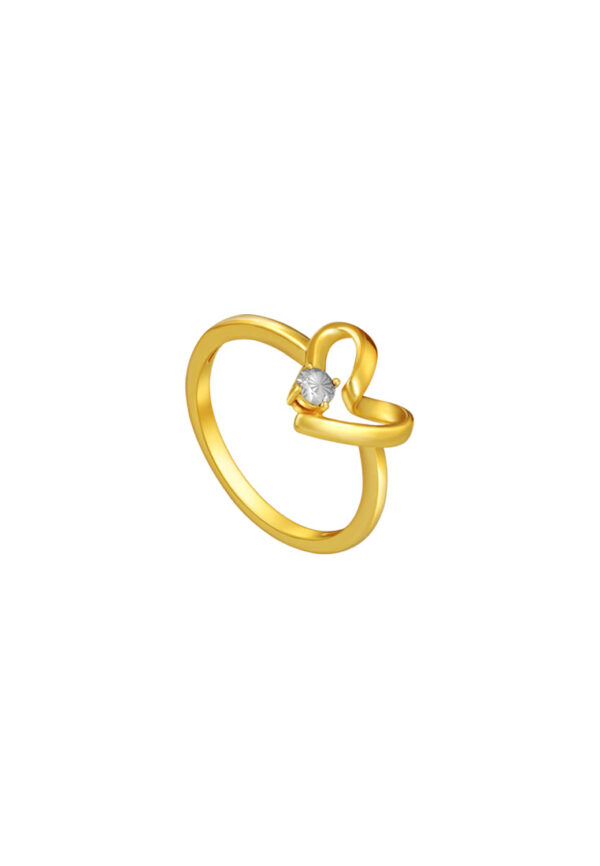 TOMEI Diamond Cut Collection Only Love Ring, Yellow Gold 916