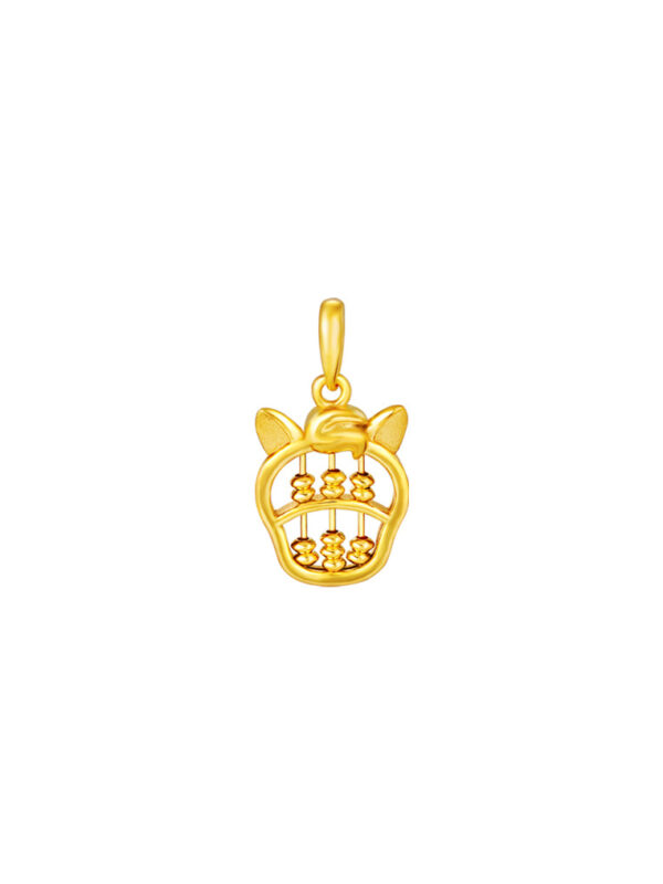 TOMEI Horse Abacus Pendant, Yellow Gold 916