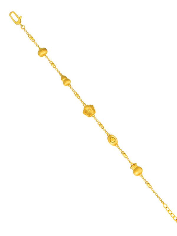 TOMEI Five-Treasures Fortunate Flower Bracelet, Yellow Gold 916