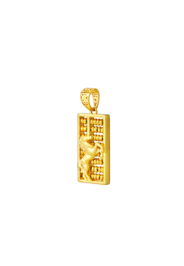 TOMEI Blissful Collection Horse Abacus Pendant, Yellow Gold 916