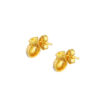 TOMEI Diamond Cut Collection Auspicious Pouch Earrings, Yellow Gold 916
