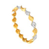 TOMEI Dual-Tone Bangle, Yellow Gold 916