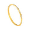 TOMEI Dual-Tone Bangle, Yellow Gold 916