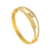 TOMEI Dual-Tone Bangle, Yellow Gold 916