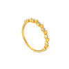 TOMEI Dual-Tone Minimalist Ring, Yellow Gold 916