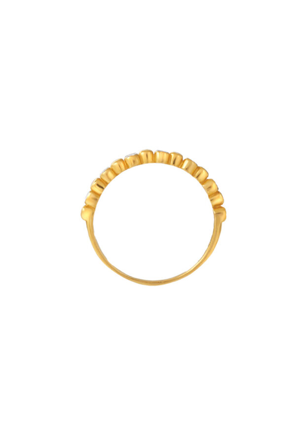 TOMEI Dual-Tone Minimalist Ring, Yellow Gold 916