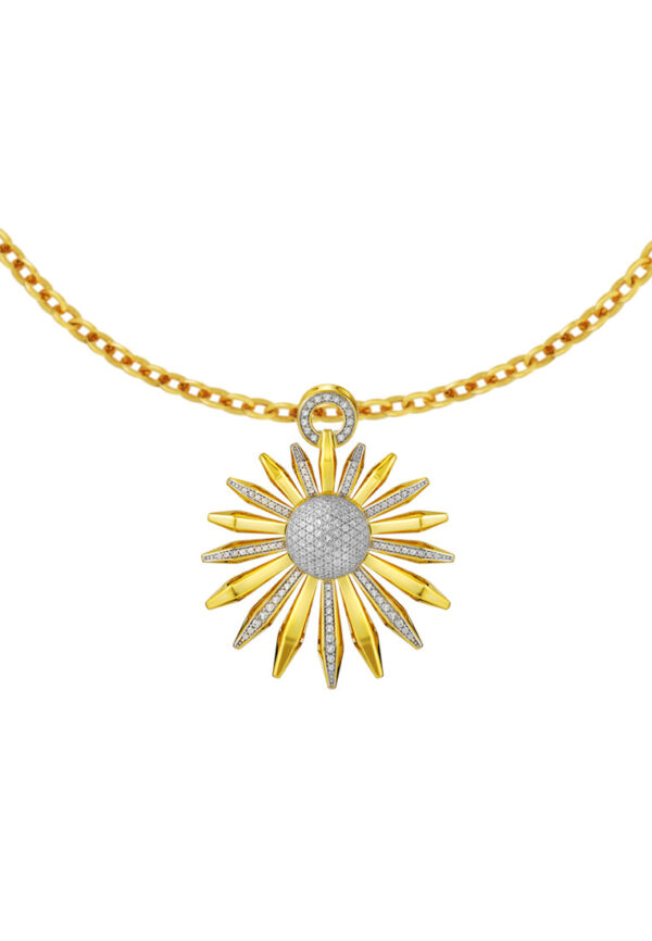 TOMEI Diamond Cut Collection Pendant, Yellow Gold 916