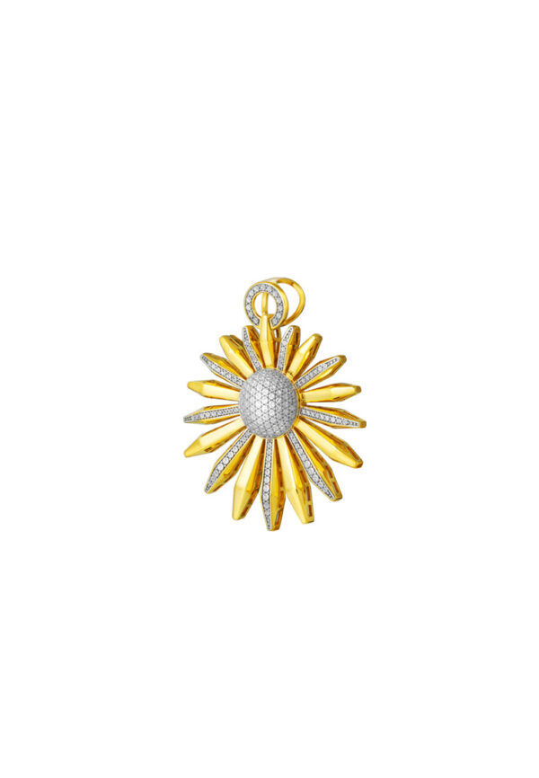 TOMEI Diamond Cut Collection Pendant, Yellow Gold 916