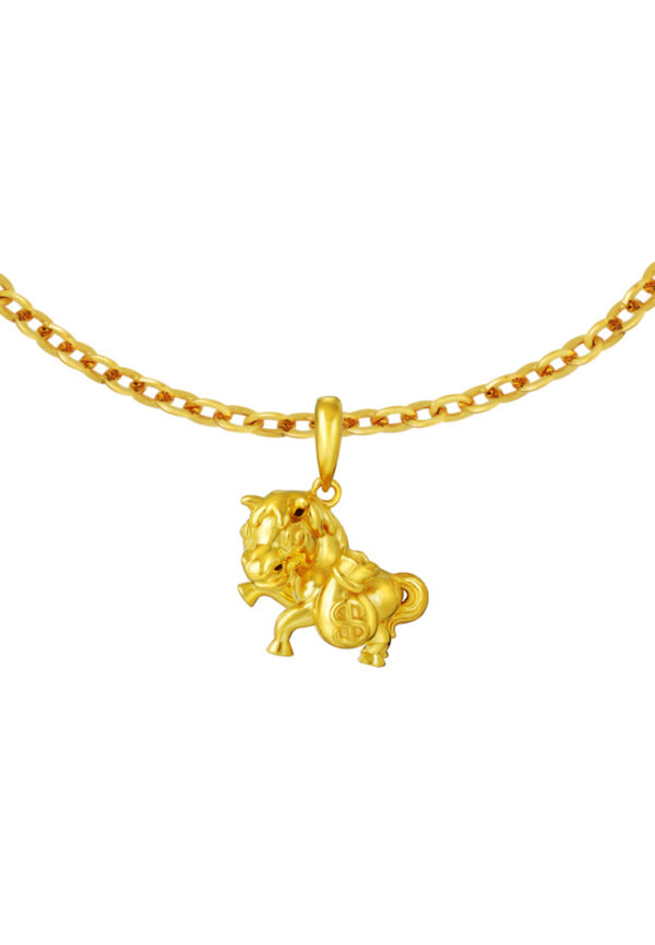 TOMEI The Bountiful Horse Pendant, Yellow Gold 916