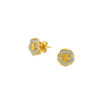 TOMEI Diamond Cut Collection Wealthy Flower Earrings, Yellow Gold 916