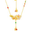 TOMEI Antique Gold Series Flowers Necklace, Yellow Gold 999
