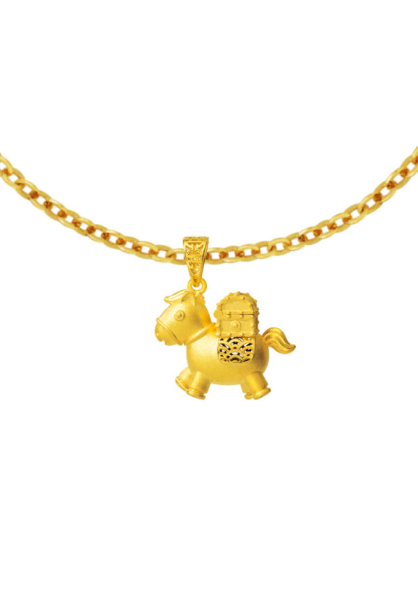 TOMEI The Bountiful Horse Pendant, Yellow Gold 916