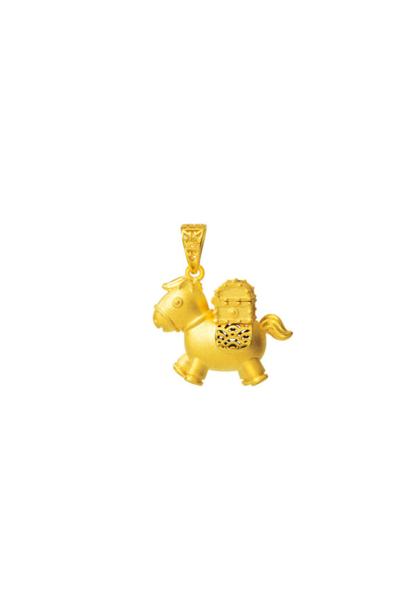 TOMEI The Bountiful Horse Pendant, Yellow Gold 916