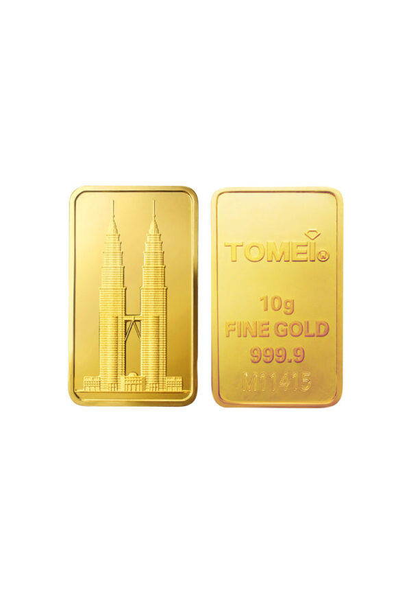 [Tomei Exclusive] KLCC Twin Towers Gold Bar 10 Grams Fine Gold 9999