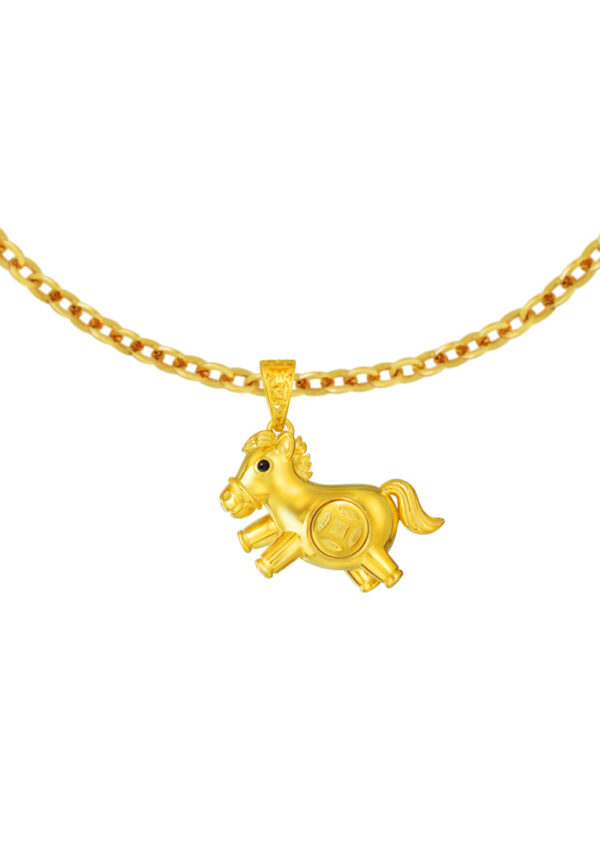 TOMEI The Bountiful Horse Pendant, Yellow Gold 916