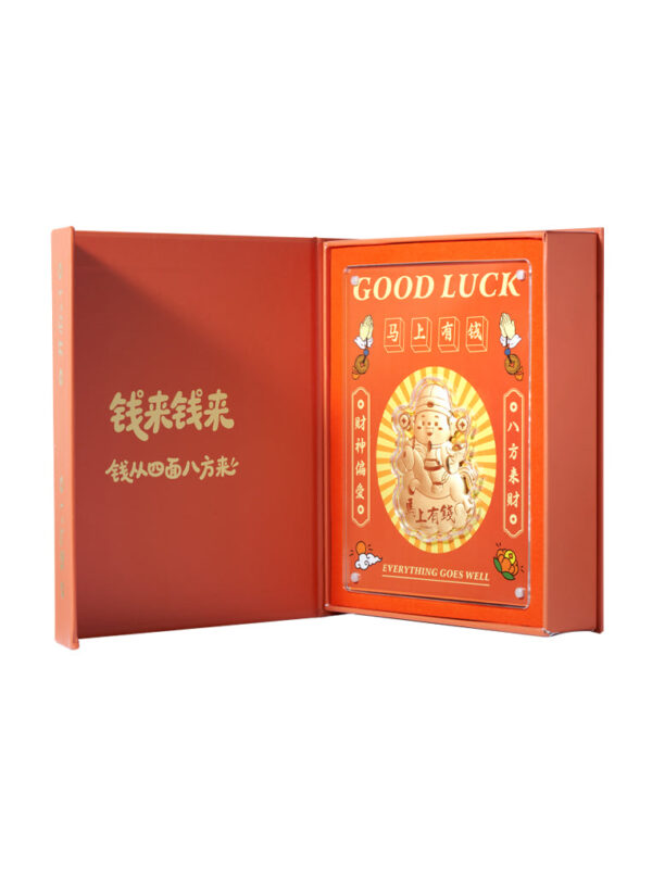 TOMEI【人旺财旺】God Of Fortune Gold Wafer 0.2G Frame, Yellow Gold 9999