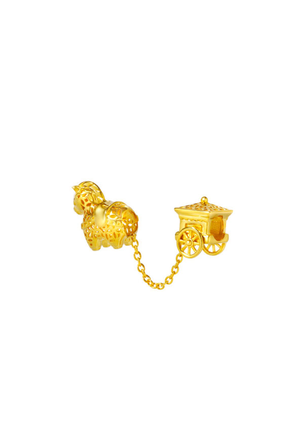 TOMEI Chomel Collection Carriage Charm, Yellow Gold 916