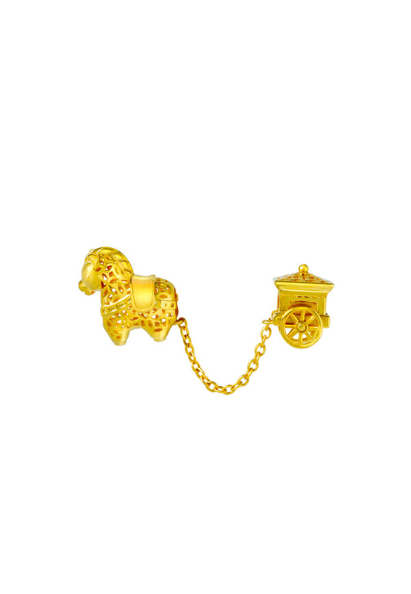 TOMEI Chomel Collection Carriage Charm, Yellow Gold 916