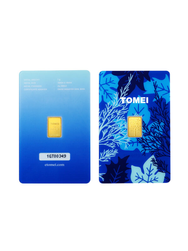 TOMEI [Online Exclusive] The Four Season Winter Gold Bar | 1 Gram | Fine Gold 9999