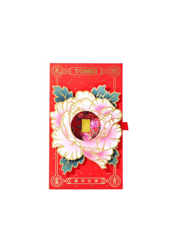 TOMEI 【花开富贵】Hua Kai Fu Gui Flower Gold Bar 3.11G | Fine Gold 9999