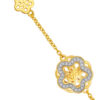 TOMEI Diamond Cut Collection Wealthy Flower Bracelet, Yellow Gold 916