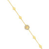 TOMEI Diamond Cut Collection Wealthy Flower Bracelet, Yellow Gold 916