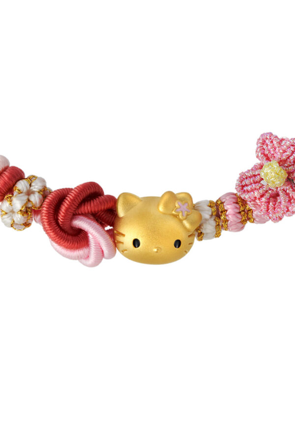 TOMEI X Sanrio Hello Kitty 5D Charm with rope, Yellow Gold 999