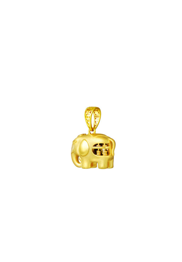 TOMEI Fortune Elephant Pendant, Yellow Gold 916
