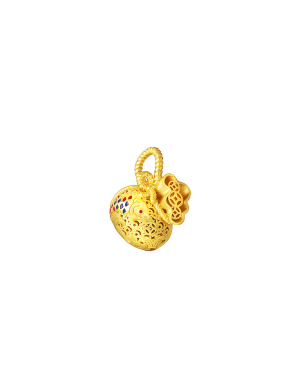 TOMEI Auspicious Pouch Pendant, Yellow Gold 916