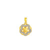 TOMEI Diamond Cut Collection Wealthy Flower Pendant, Yellow Gold 916