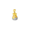 TOMEI Diamond Cut Collection Auspicious Pouch Pendant, Yellow Gold 916