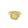 TOMEI Diamond Cut Collection Wealthy Flower Ring, Yellow Gold 916