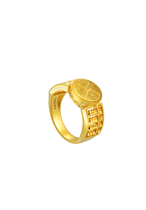 TOMEI Blissful Collection Abacus Ring, Yellow Gold 916