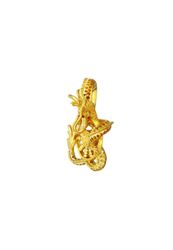 TOMEI Blissful Collection Dragon Abacus Pendant, Yellow Gold 916