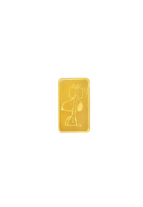 TOMEI Christmas with Snoopy & Charlie Brown Peanuts Gold Bar 0.5G I Fine Gold 9999