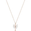 TOMEI Nephrite Collection, Butterfly Necklace Rose Gold 750