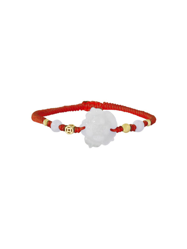 TOMEI [Online Exclusive] Lotus Jade with Red Rope Bracelet