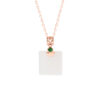 TOMEI Nephrite Series Peace Marker Necklace, Rose Gold 750