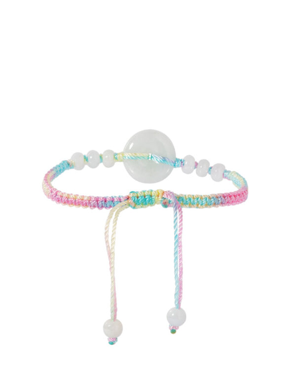 TOMEI [Online Exclusive] Ping-An-Kou Jade with Macaron Rope Bracelet