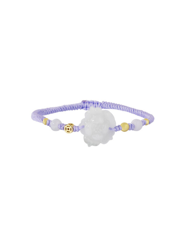 TOMEI [Online Exclusive] Lotus Jade with Purple Rope Bracelet