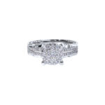 TOMEI Seri Embers Diamond Ring, White Gold 750