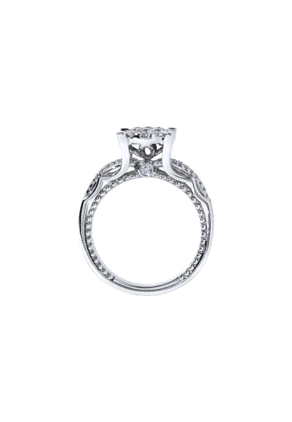 TOMEI Seri Embers Diamond Ring, White Gold 750