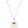 TOMEI Nephrite Handbag Necklace, Rose Gold 750