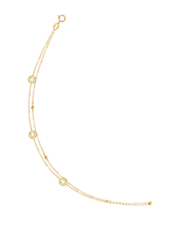 TOMEI Five Blessings Abundance Bracelet, Yellow Gold 750