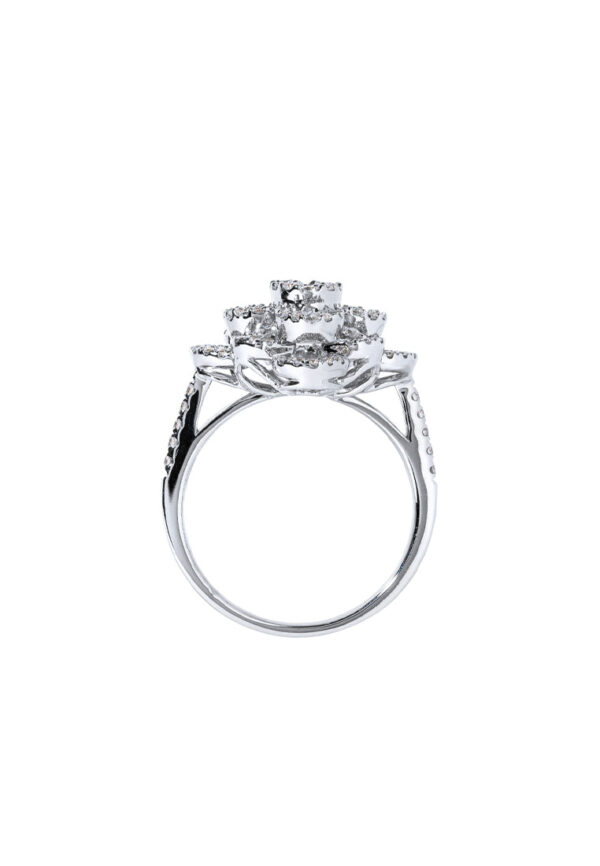TOMEI Seri Embers Diamond Ring, White Gold 750