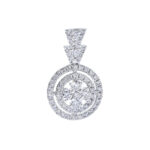 TOMEI Sinar Aura Diamond Pendant, White Gold 750