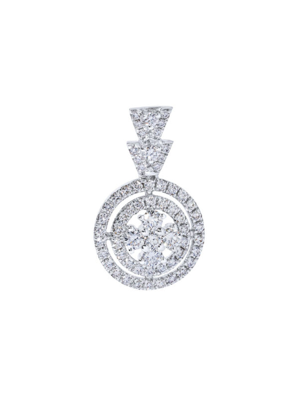 TOMEI Sinar Aura Diamond Pendant, White Gold 750