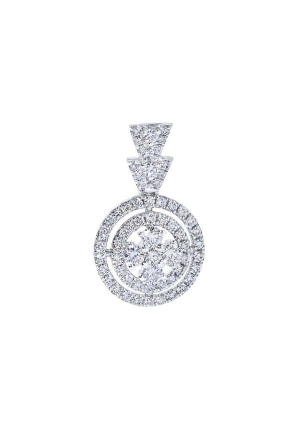 TOMEI Sinar Aura Diamond Pendant, White Gold 750