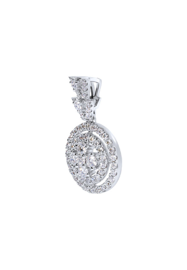 TOMEI Sinar Aura Diamond Pendant, White Gold 750