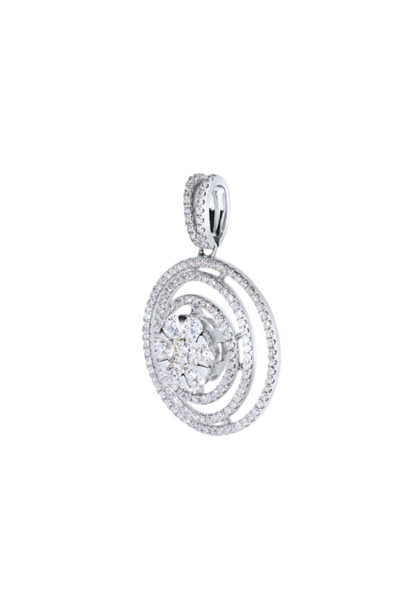TOMEI Sinar Aura Diamond Pendant, White Gold 750